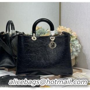Traditional Specials Dior Toujours Large Bag in Crinkled Leather 1188 Black 2025