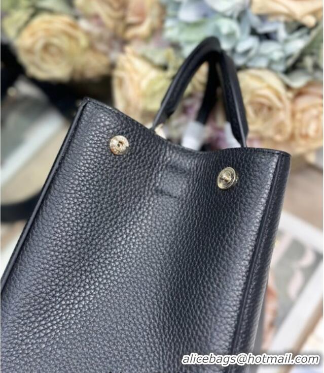 Top Design Dior Toujours Medium Bag in Litchi Grained Calfskin 1188 Black 2025