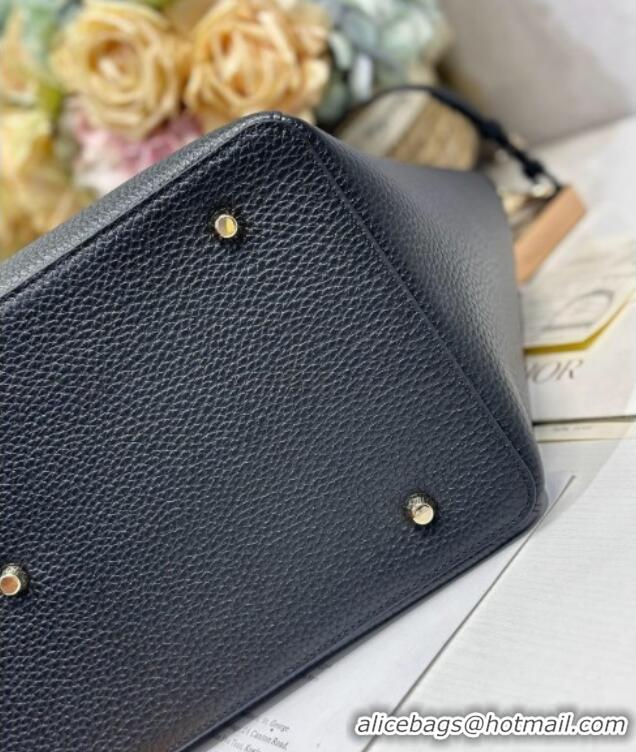 Luxury Cheap Dior Toujours Large Bag in Litchi Grained Calfskin 1188 Black 2025