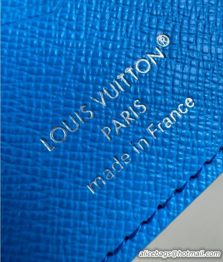 Promotional Louis Vuitton Monogram Canvas Passport Cover M14876 Pool Blue