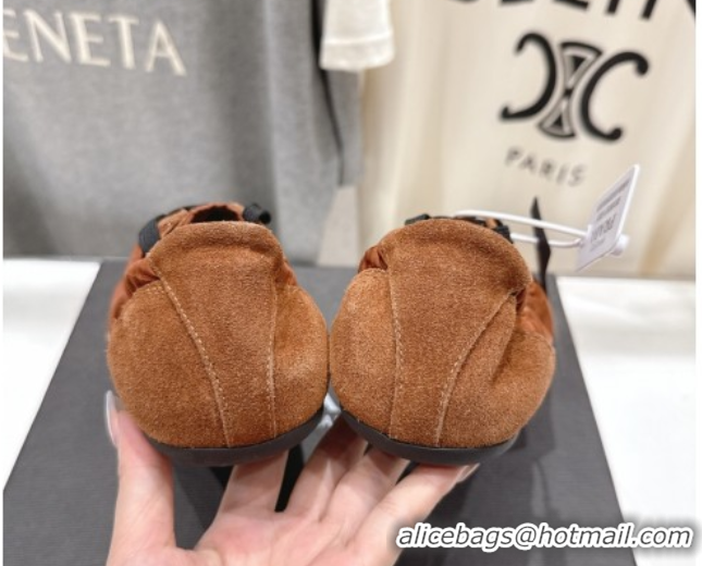 Good Quality Prada Collapse Re-Nylon and suede sneakers Brown 2025 1E959N