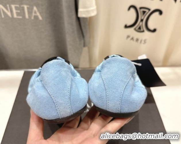 Stylish Prada Collapse Re-Nylon and suede sneakers Light Blue 2025 1E959N