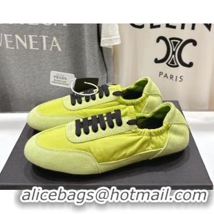 Popular Style Prada Collapse Re-Nylon and suede sneakers Green 2025 1E959N