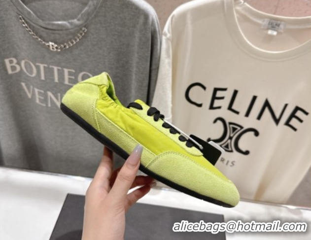 Popular Style Prada Collapse Re-Nylon and suede sneakers Green 2025 1E959N