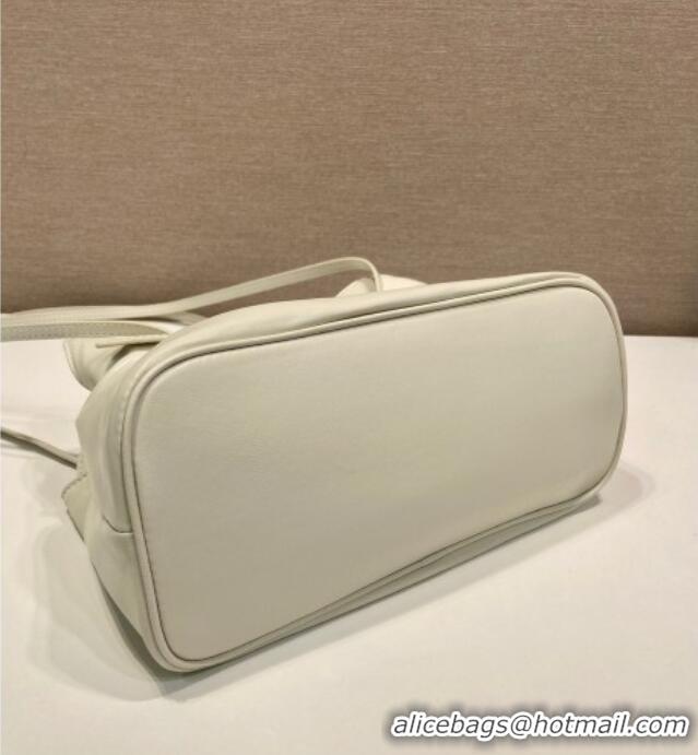 Buy Discount Prada Nappa leather shoulder bag with Buckle 1BG586 White 2025