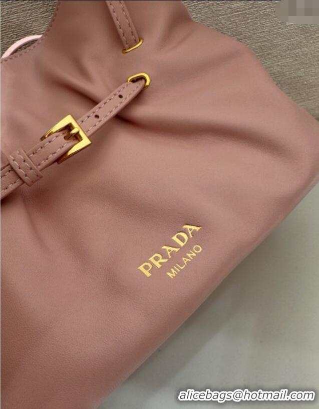 Cheap Design Prada Nappa leather shoulder bag with Buckle 1BG586 Light Pink 2025