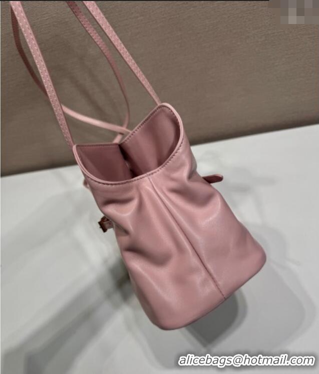 Cheap Design Prada Nappa leather shoulder bag with Buckle 1BG586 Light Pink 2025