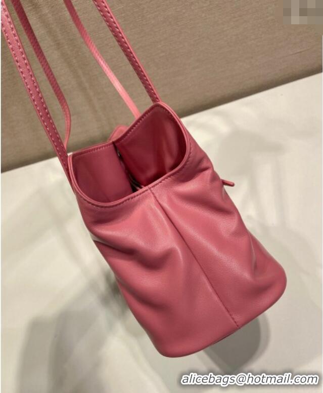 Well Crafted Prada Nappa leather shoulder bag with Buckle 1BG586 Pink 2025