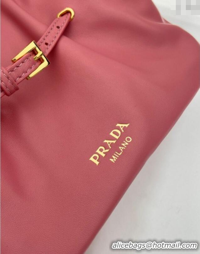 Well Crafted Prada Nappa leather shoulder bag with Buckle 1BG586 Pink 2025