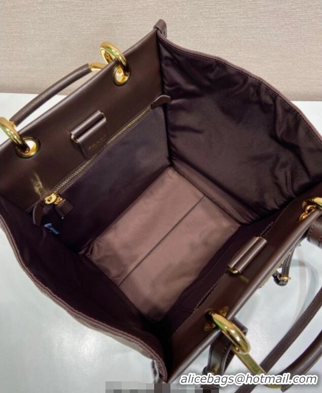 Unique Discount Prada Re-Nylon tote bag 1BG578 Brown 2025
