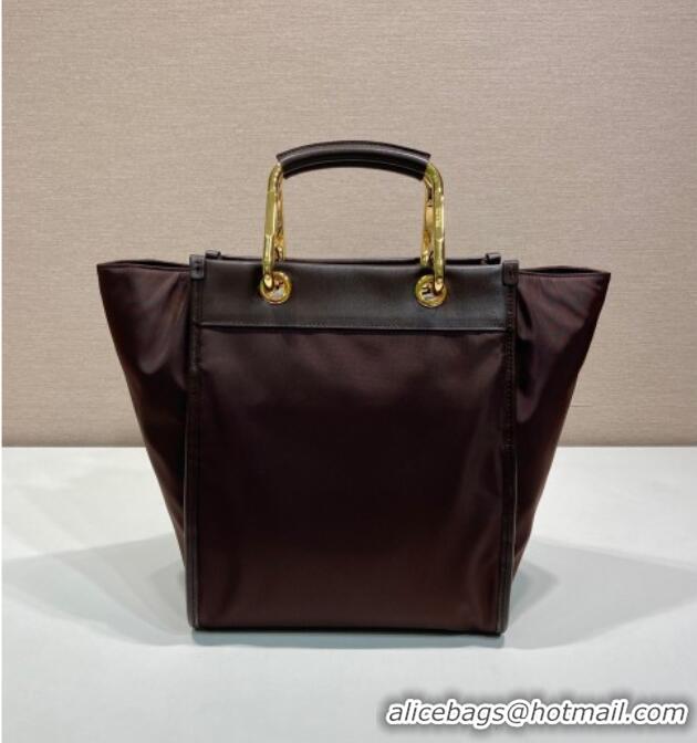 Unique Discount Prada Re-Nylon tote bag 1BG578 Brown 2025