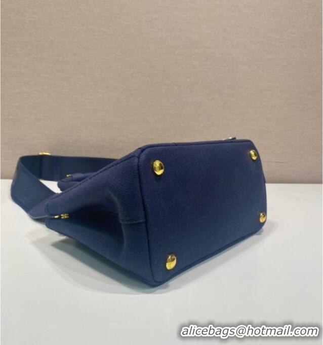 Super Quality Prada Jardiniere cotton canvas mini handbag 1BA038 Baltic Blue 2025