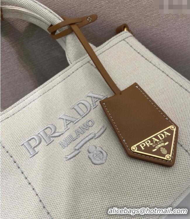 Well Crafted Prada Jardiniere linen blend mini handbag 1BA038 White 2025