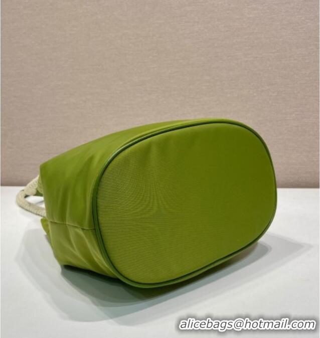Top Design Prada Mariner Re-Nylon small bucket bag 1BE082 Ivy Green 2025