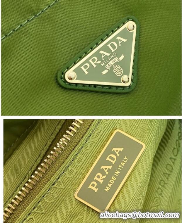 Top Design Prada Mariner Re-Nylon small bucket bag 1BE082 Ivy Green 2025