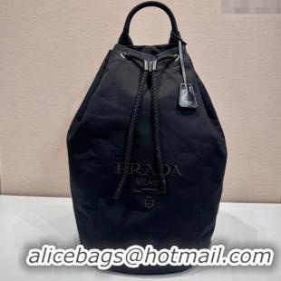 Classic Specials Prada Mens Canvas drawstring duffle bag 2VY011 Black 2025