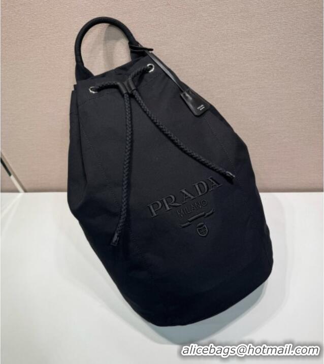 Classic Specials Prada Mens Canvas drawstring duffle bag 2VY011 Black 2025