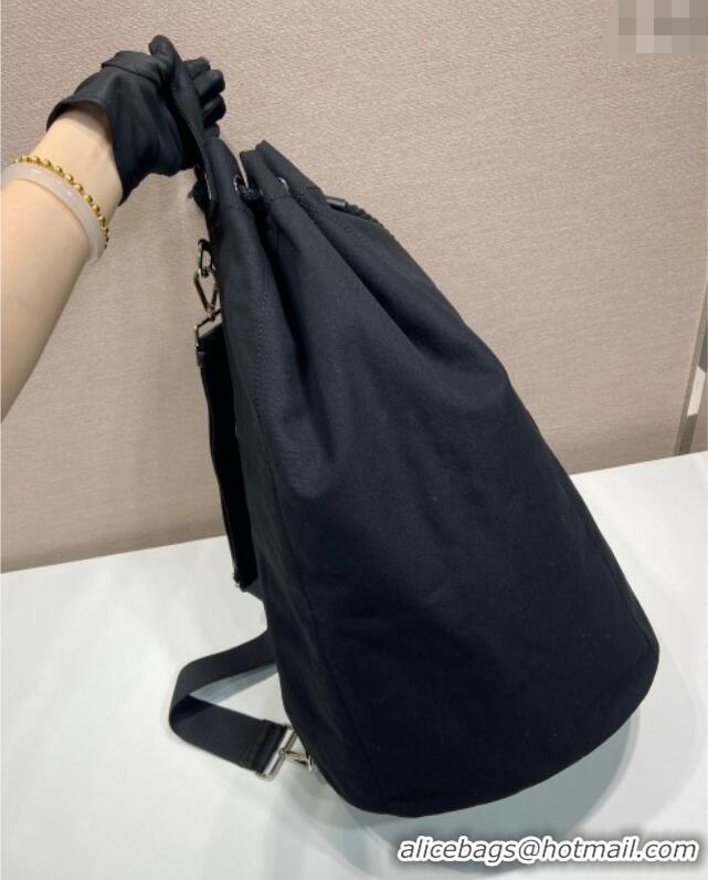 Classic Specials Prada Mens Canvas drawstring duffle bag 2VY011 Black 2025