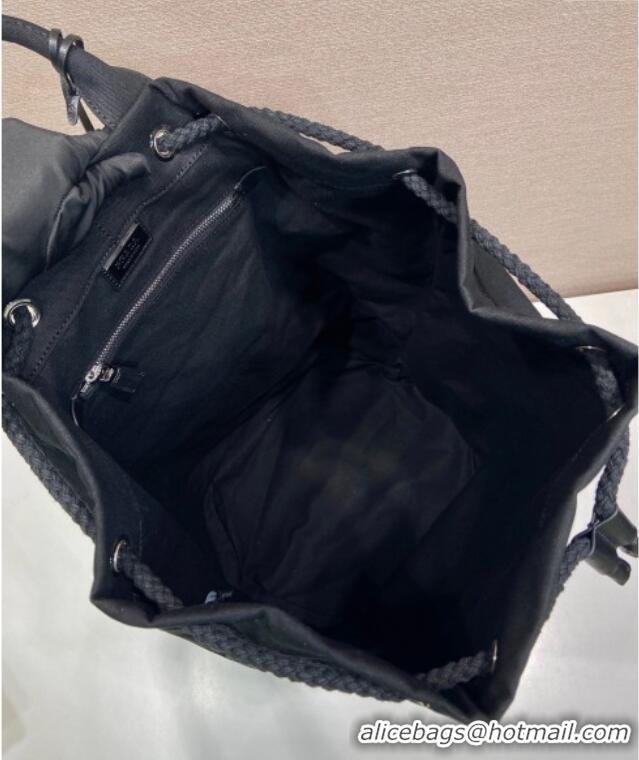 Classic Specials Prada Mens Canvas drawstring duffle bag 2VY011 Black 2025