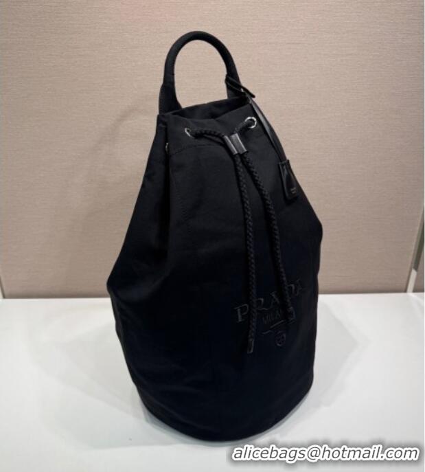 Classic Specials Prada Mens Canvas drawstring duffle bag 2VY011 Black 2025