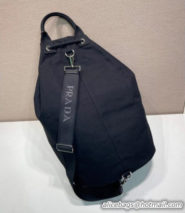 Classic Specials Prada Mens Canvas drawstring duffle bag 2VY011 Black 2025