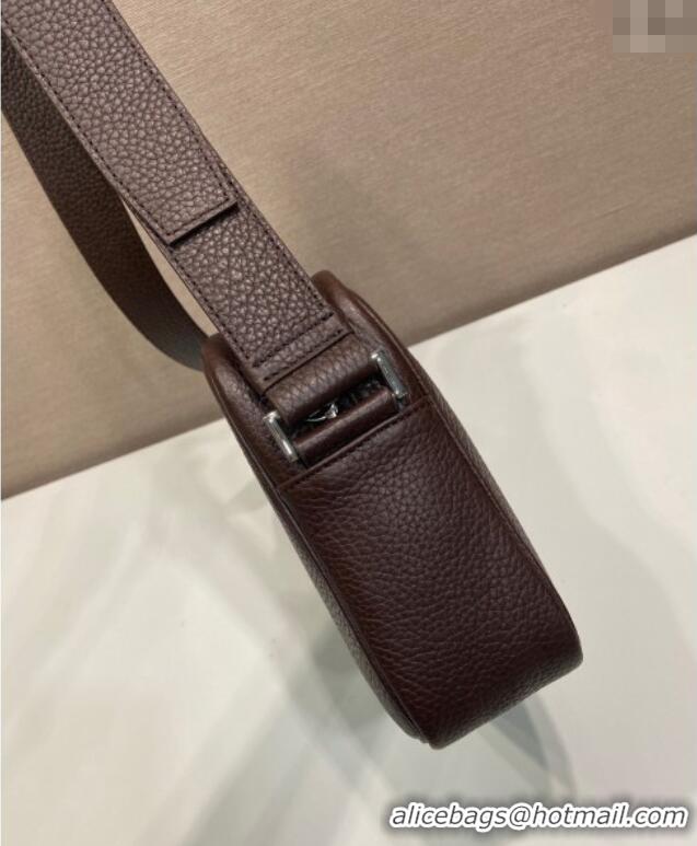 Shop Top Quality Prada Mens Leather shoulder bag Sienna 2VH189 Brown 2025