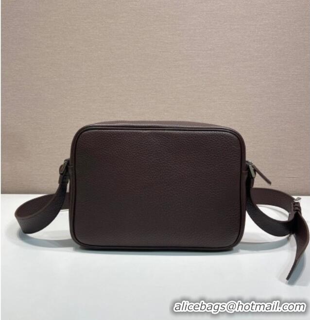 Shop Top Quality Prada Mens Leather shoulder bag Sienna 2VH189 Brown 2025