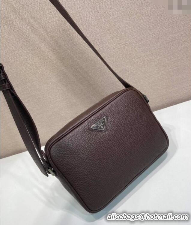 Shop Top Quality Prada Mens Leather shoulder bag Sienna 2VH189 Brown 2025