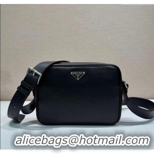 New Fashion Prada Mens Leather shoulder bag 2VH189 Black 2025