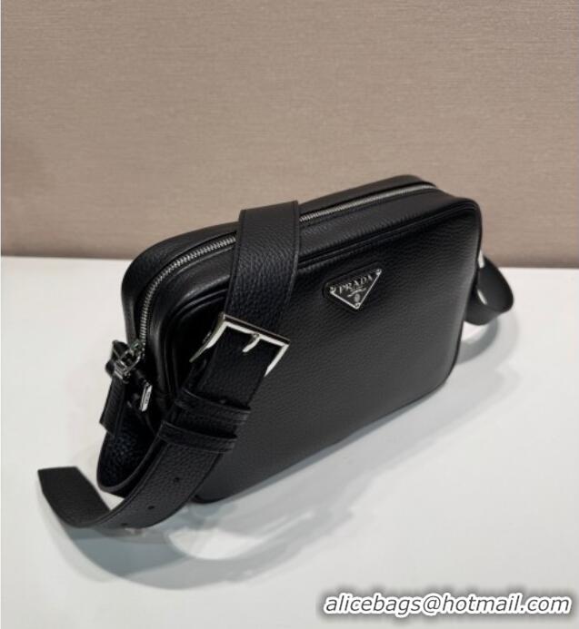 New Fashion Prada Mens Leather shoulder bag 2VH189 Black 2025
