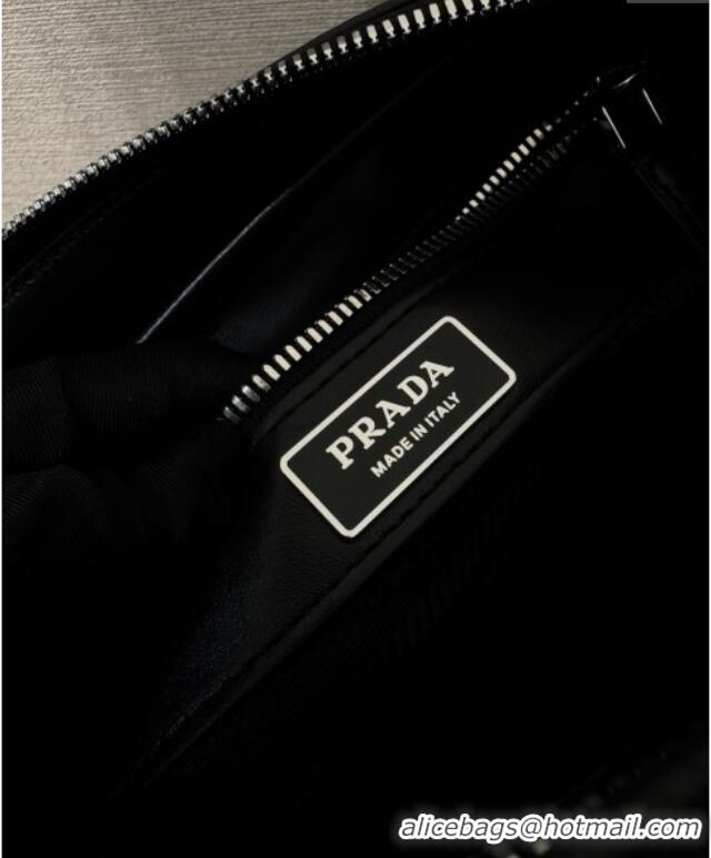 New Fashion Prada Mens Leather shoulder bag 2VH189 Black 2025