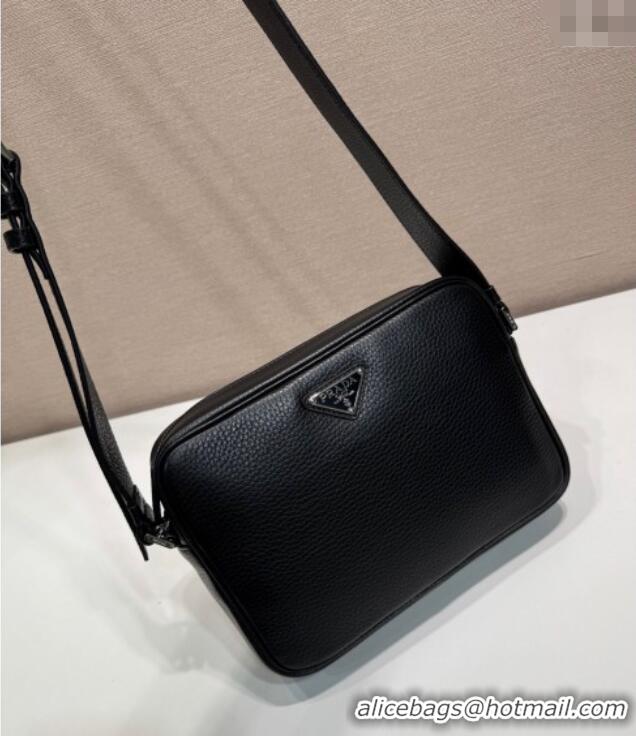 New Fashion Prada Mens Leather shoulder bag 2VH189 Black 2025