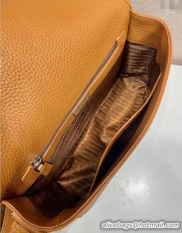 Most Popular Prada Mens Leather shoulder bag 2VD075 Cognac Brown 2025