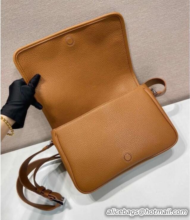 Most Popular Prada Mens Leather shoulder bag 2VD075 Cognac Brown 2025
