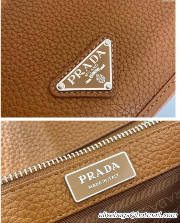 Most Popular Prada Mens Leather shoulder bag 2VD075 Cognac Brown 2025