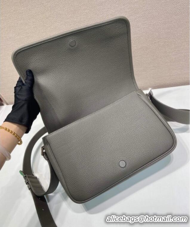 Reasonable Price Prada Mens Leather shoulder bag 2VD075 Grey 2025