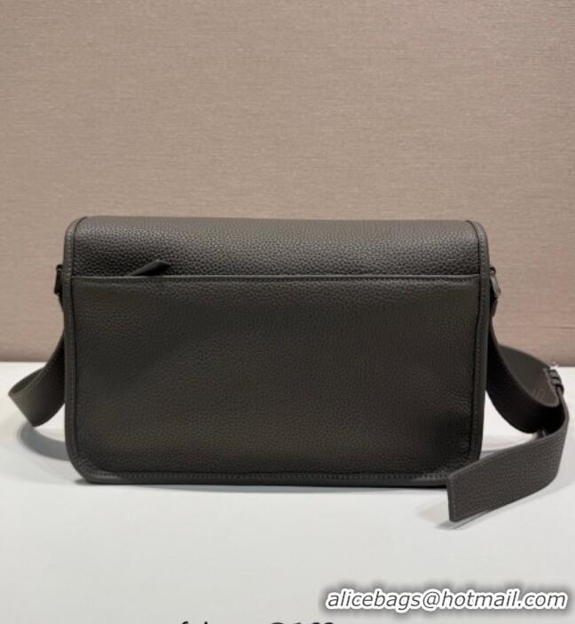 Reasonable Price Prada Mens Leather shoulder bag 2VD075 Grey 2025