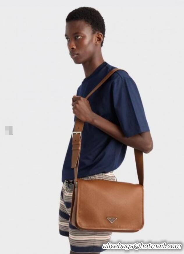 Reasonable Price Prada Mens Leather shoulder bag 2VD075 Grey 2025