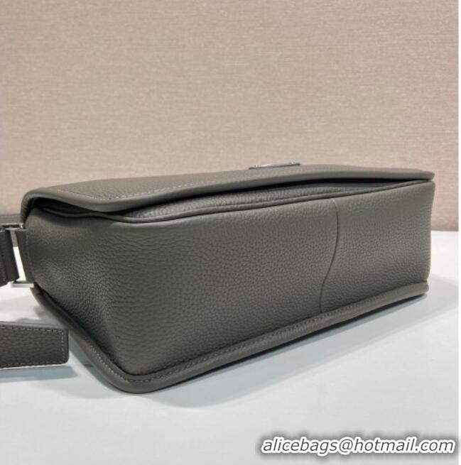 Reasonable Price Prada Mens Leather shoulder bag 2VD075 Grey 2025