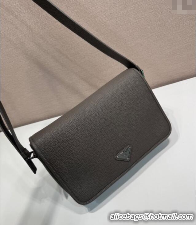 Reasonable Price Prada Mens Leather shoulder bag 2VD075 Grey 2025