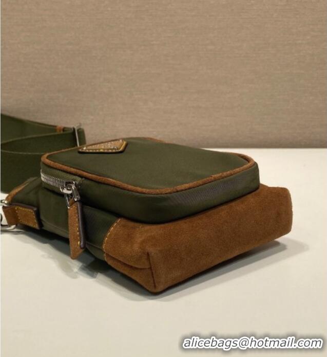 Luxury Cheap Prada Re-Nylon Smartphone Case 2ZH155 Green 2025