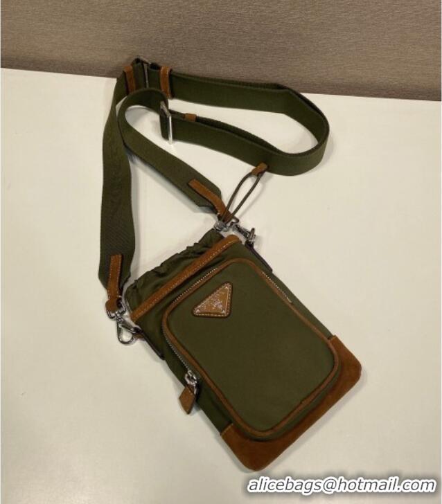 Luxury Cheap Prada Re-Nylon Smartphone Case 2ZH155 Green 2025
