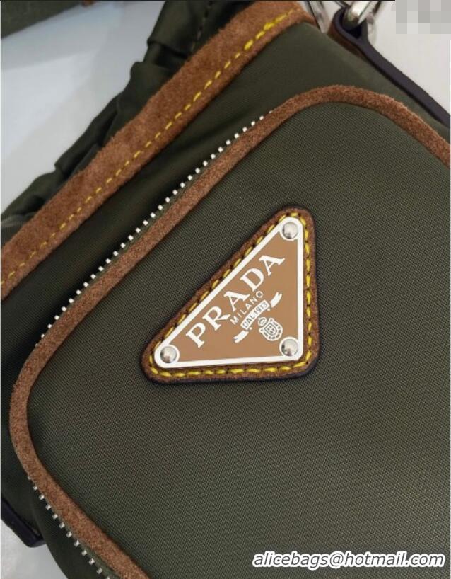 Luxury Cheap Prada Re-Nylon Smartphone Case 2ZH155 Green 2025
