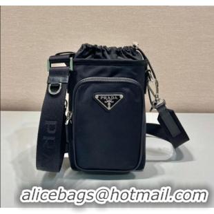Famous Brand Prada Re-Nylon Smartphone Case 2ZH155 Black 2025
