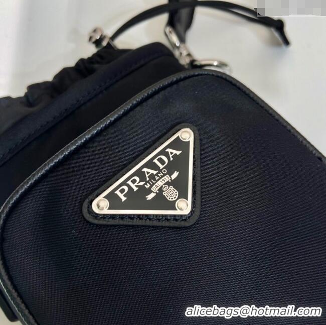 Famous Brand Prada Re-Nylon Smartphone Case 2ZH155 Black 2025