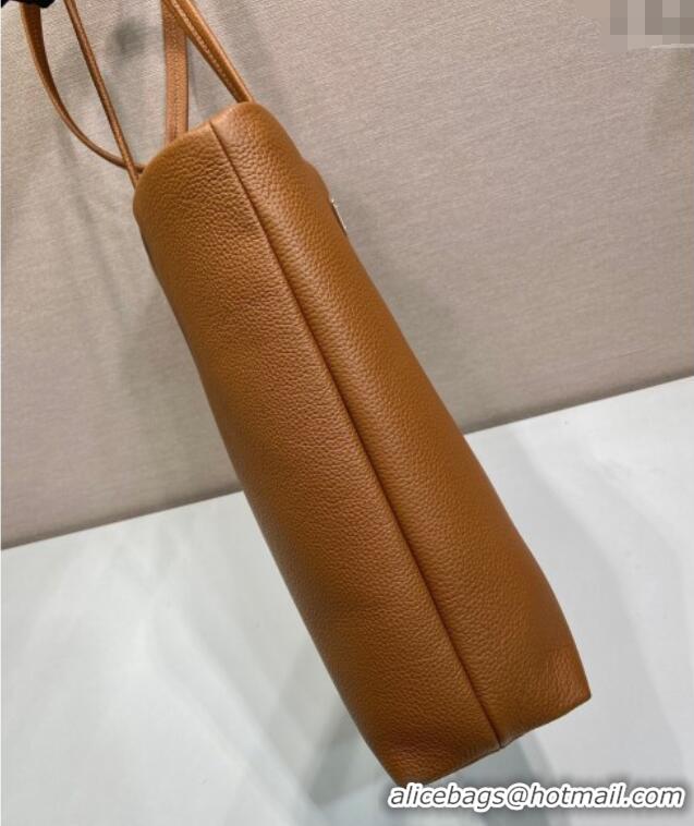 Traditional Discount Prada Mens Leather Tote Bag 2VG130 Cognac Brown 2025