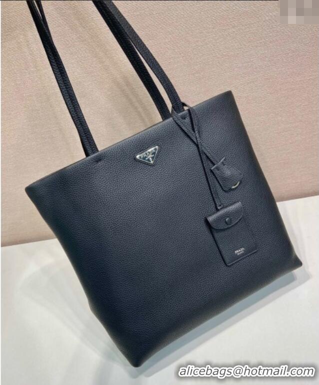 Reasonable Price Prada Mens Leather tote bag 2VG130 Black 2025