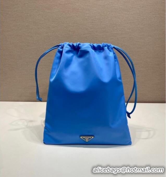 Luxury Cheap Prada Re-Nylon pouch 1NK001 Light Blue 2025