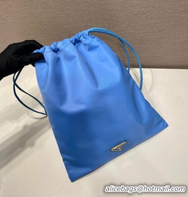Luxury Cheap Prada Re-Nylon pouch 1NK001 Light Blue 2025
