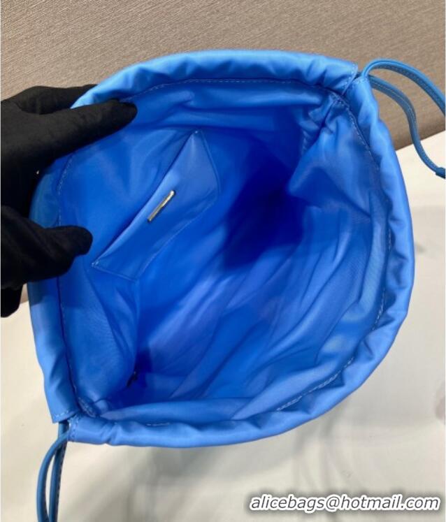 Luxury Cheap Prada Re-Nylon pouch 1NK001 Light Blue 2025